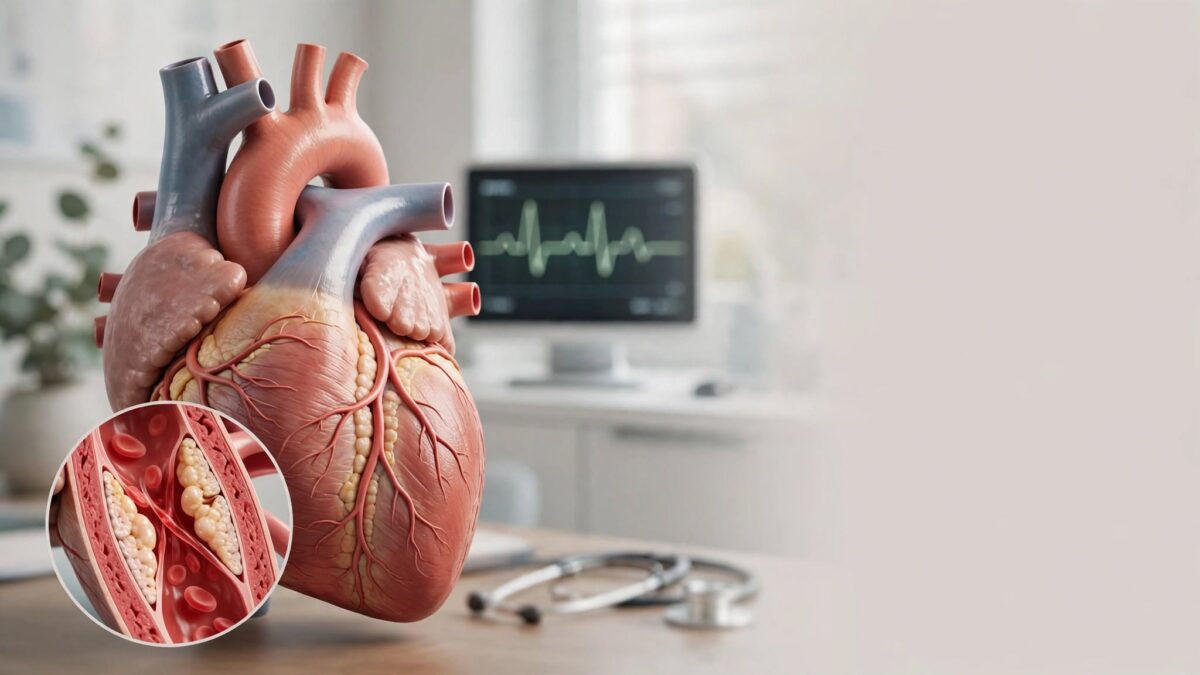 Person experiencing possible heart attack symptoms with chest discomfort in a healthcare setting